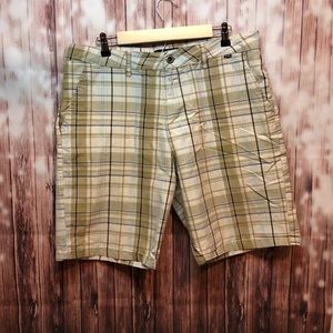 Hurley Plaid Shorts Waist 36